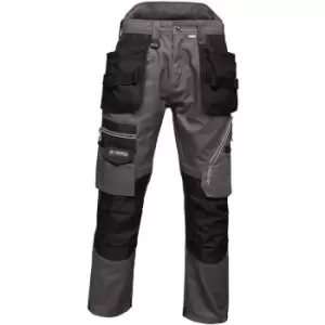 Image of Regatta Mens Execute Holster Premium Work Trousers (36R) (Iron) - Iron