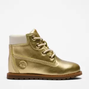 Image of Timberland Pokey Pine 6" Side-zip Boot For Toddler In Gold Gold Kids, Size 7