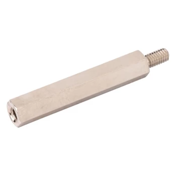 Image of R-TECH 524387 Hex Threaded M-F Spacer Brass 7mm A/F M4 40mm - Pack...