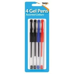 Image of Tiger 4-Colour Gel Pens Assorted Pack of 12 302253
