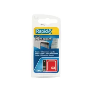Image of Rapid 40109505 53/12B 12mm Galvanised Staples (Pack 1080) RPD40109505