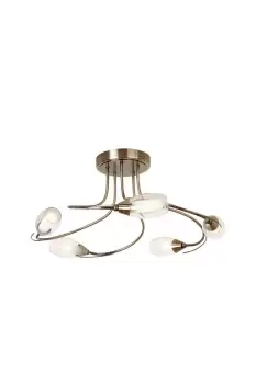 Image of 'Iris' 5 Light Antique Brass