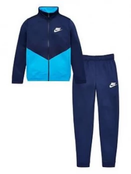 Image of Nike Sportswear Older Boys Futura Tracksuit - Navy/Blue
