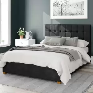 Image of Sinatra Kimiyo Linen Ottoman Bed Charcoal