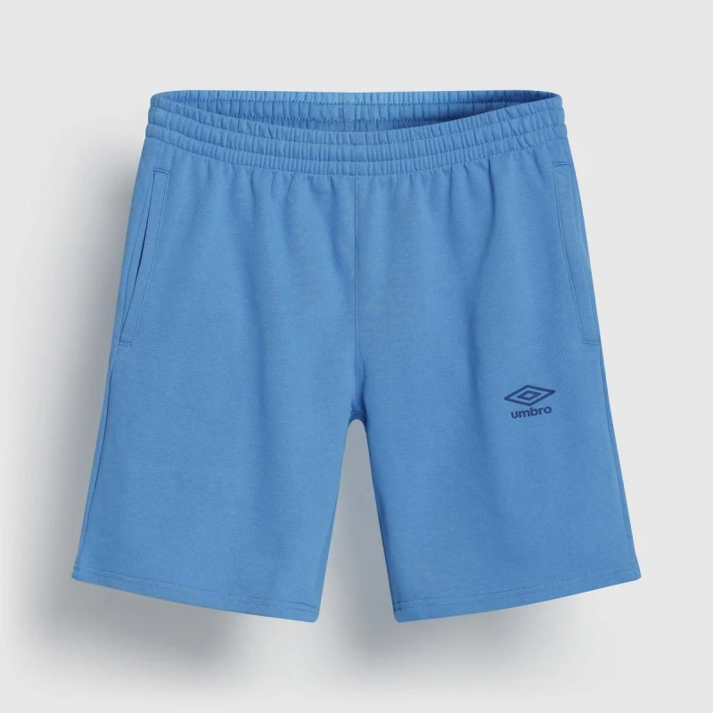 Image of Umbro Umbro Men Fleece Logo Casual Shorts in Blue Size: Medium Blue M Male 5063703737388