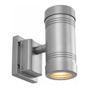 Image of Loops - Outdoor Wall Light IP55 - Aluminium & Clear Glass - 2x5W LED GU10 - Living Room