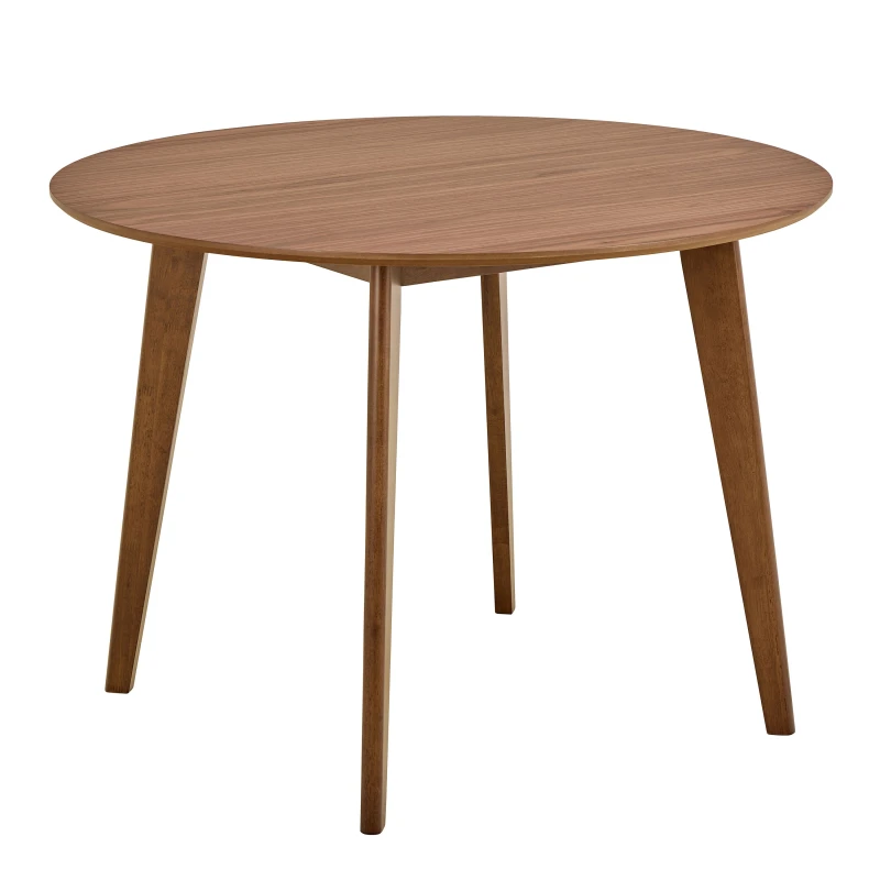 Image of Furniture To Go Roxby Round Dining Table in Walnut 105x76cm Size: 105x76cm Walnut Unisex 105x76 cm