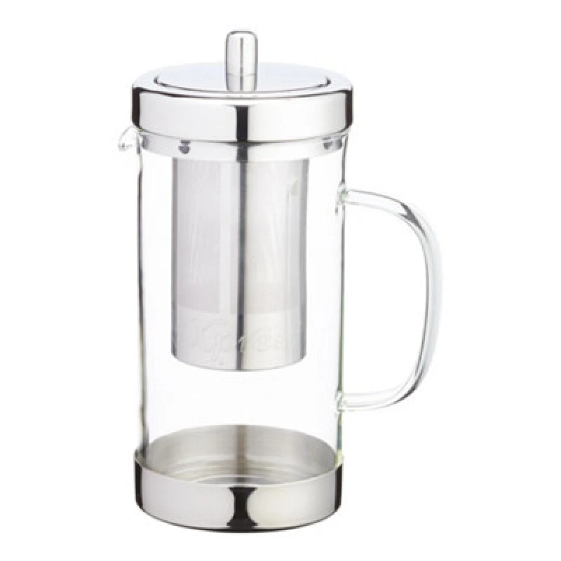 Image of LeXpress Stainless Steel and Glass Infuser Teapot Clear