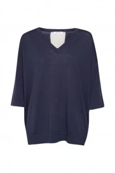 Image of Great Plains Marley Merino Back Stripe Jumper Blue