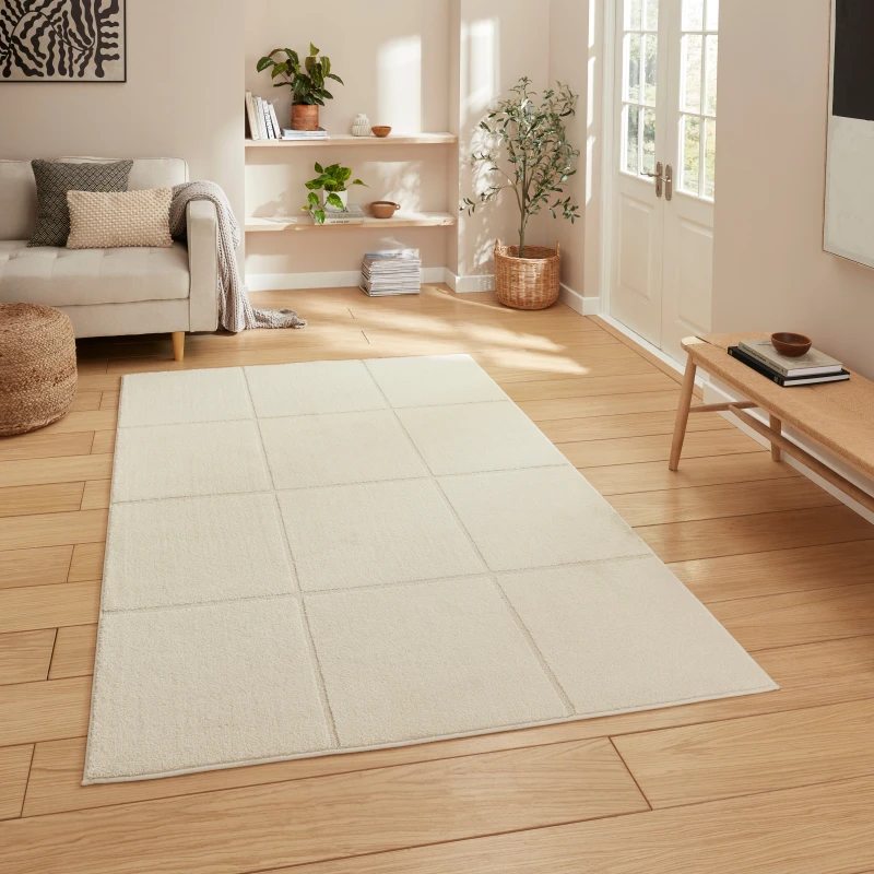 Image of SO'HOME Modern Geometric Carved Soft-Touch Rug cream 120X170CM;160X230CM;200X290CM