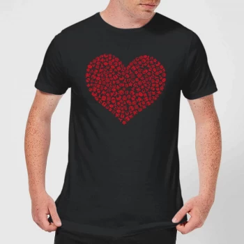 Image of Super Mario Items Heart Mens T-Shirt - Black - 5XL