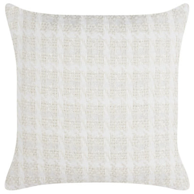 Image of Beliani Throw Cushion Douris 45 X 45cm Light Beige Checked