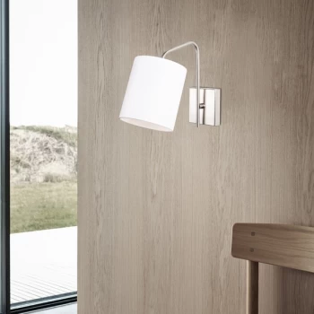 Image of Ve - 6002 Nickel White Wall Lamp