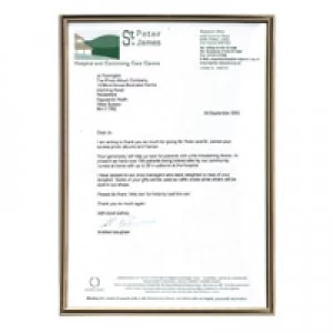 Image of Photo Album Company Metal A4 Black Gold Certificate Frame PACFA4B