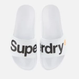 Image of Superdry Mens Classic Pool Slide Sandals - Optic - M