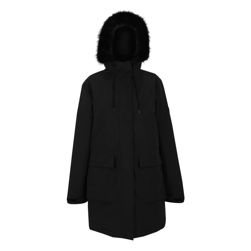 Image of Womens waterproof parka with hood Regatta Sabinka Noir Female 36