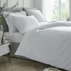 Image of 100% Cotton Percale 200 Thread Count Duvet Cover Set, White, Single - Appletree