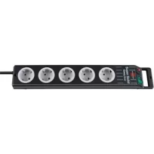 Image of Brennenstuhl 1153380115 Power strip (+ switch) 5x Black PG connector