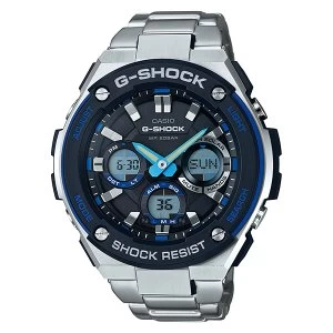 Image of Casio G SHOCK G STEEL TOUGH SOLAR Analog Digital Watch GST S100D 1A2 Blue
