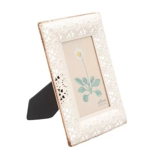 Image of Sass & Belle White Metal Floral Frame