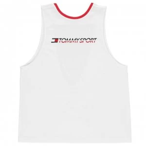 Image of Tommy Sport Tommy Open Back Tape Vest - PVH White