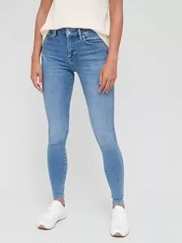 Image of Superdry High Rise Skinny Jean - Blue Size 26, Inside Leg 32, Women