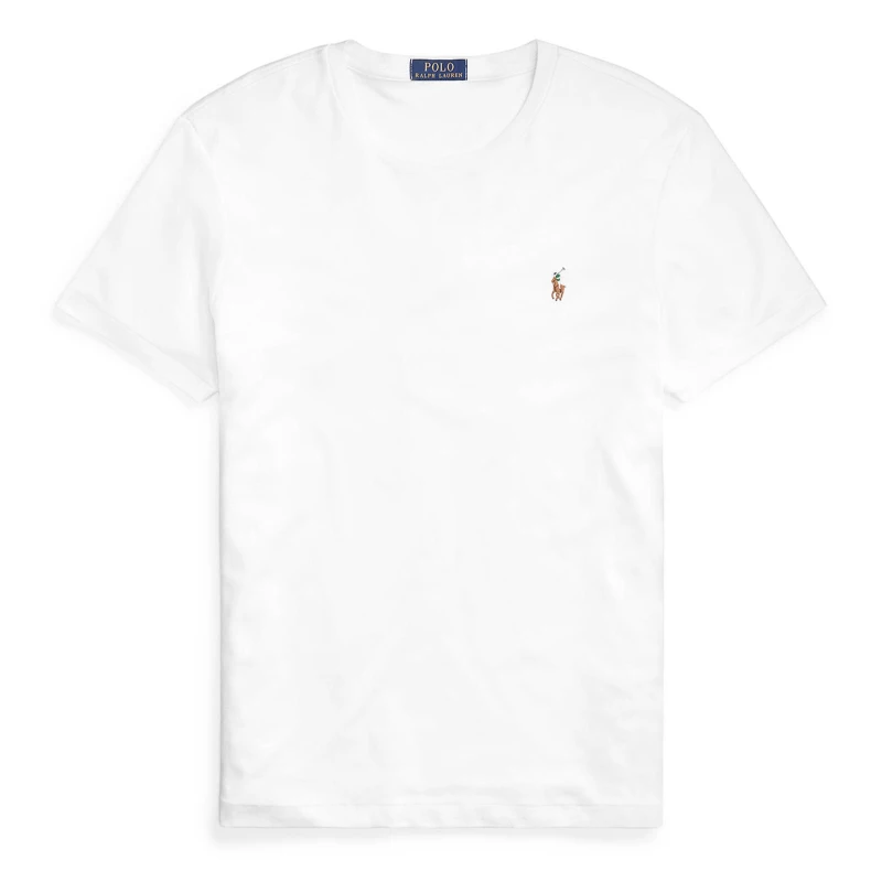 Image of Polo Ralph Lauren Mens Regular Fit Pima T-Shirt White male M