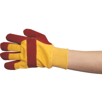 Image of Red Palm/Yellow Back K/W Rigger Gloves Size 10 - Tuffsafe
