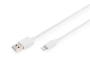 Image of Digitus Lightning to USB A data/charging cable, MFI-certified