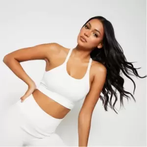 Image of I Saw It First Seamless Contrast Active Bra - White