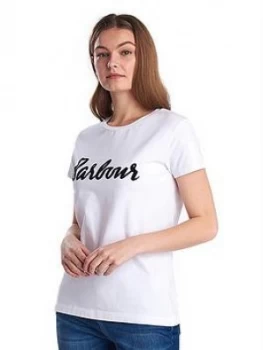 Image of Barbour Rebecca Logo T-Shirt - White