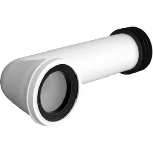 Image of Viva Long 90deg Pan Connector 448mm in White Polypropylene