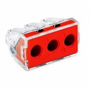 Image of WAGO 773-173 3 Way Push In Terminal Connector - Single