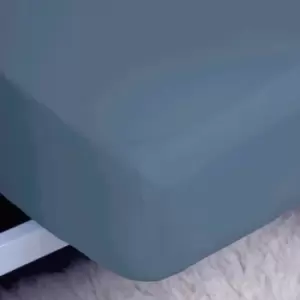 Image of Belledorm 200 Thread Count 100% Egyptian Cotton 12" Deep Fitted Sheet, Storm, Super King