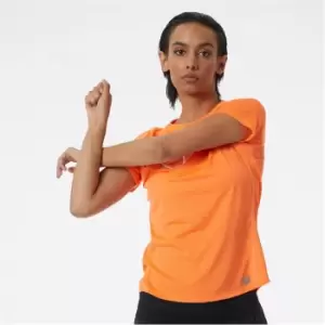 Image of New Balance Balance Impact Run Short Sleeve T-Shirt Womens - Orange