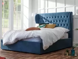 Image of GFW Dakota 5ft King Size Teal Fabric Ottoman Bed Frame