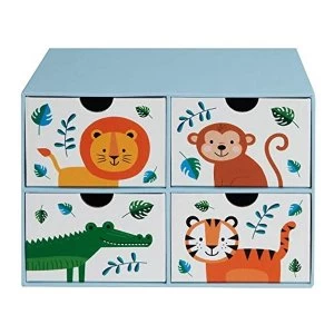 Image of Jungle Baby Paperwrap 4 Drawer Storage Box