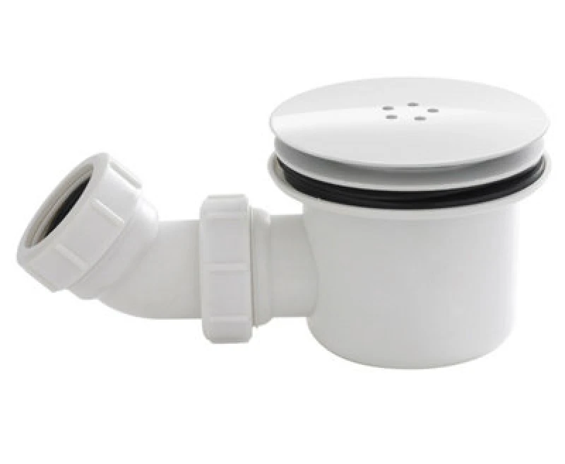 Image of Balterley Resin Shower Tray Mega Flow Waste With Trap & Domed Cap, Fast Flow Design - White