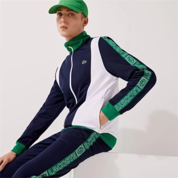 Image of Lacoste Retro Funnel Neck Jacket - Blue