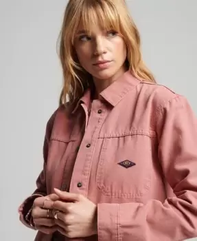 Image of Superdry Womens Vintage Chore Coat Tan / Desert Sand - Size: 8