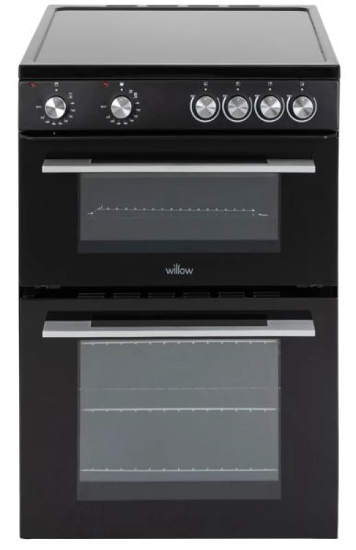 Image of Willow Freestanding Electric Twin Cavity Cooker with Ceramic Hob in Black Unisex
