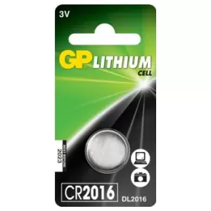 Image of Gp Lithium Button Cell Battery CR2016 Single - GPPBL2016140