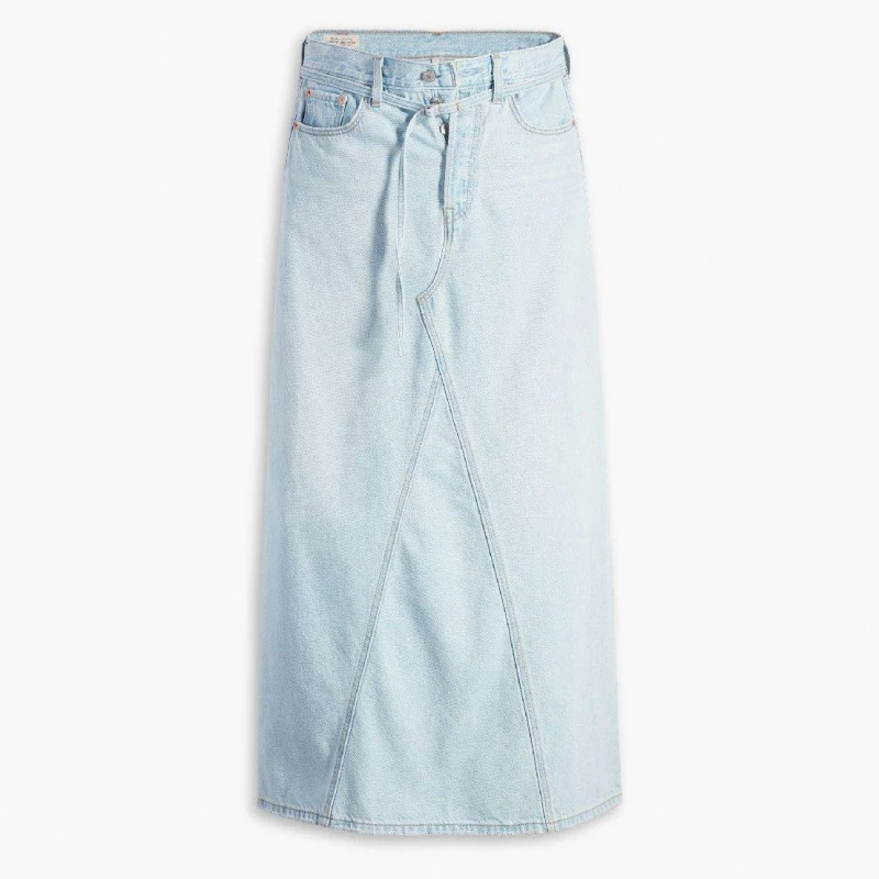Image of Levis Womens Iconic Long Denim Skirt So Called Pants female 25 L32