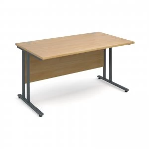 Image of Maestro 25 GL Straight Desk 1400mm x 800mm - Graphite cantilever Frame