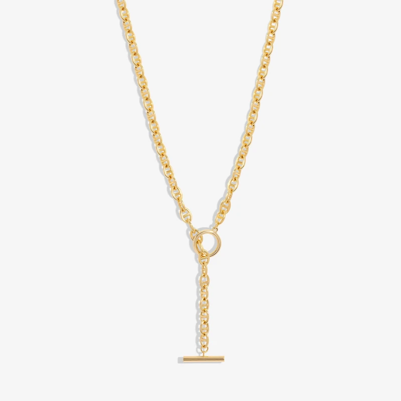Image of Jon Richard Gold Plated T Bar Long Drop Necklace Jewellery Sets One Size Gold 70977310000