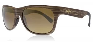 Image of Maui Jim Kahi Sunglasses Matte Brown Matte Brown Polariserade 58mm