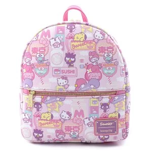 Image of Loungefly Sanrio Hello Kitty Kawaii Aop Convertible Mini Backpack