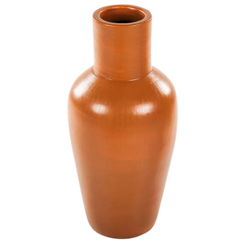 Image of Beliani Decorative Vase Karfi Ceramic 37cm Orange