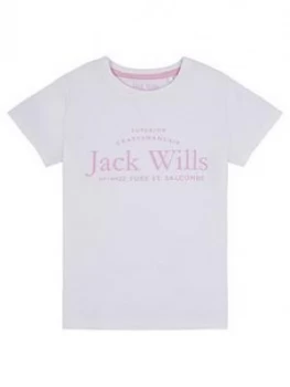 Image of Jack Wills Girls Script T-Shirt - White
