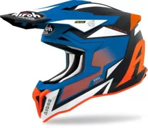 Image of Airoh Strycker Axe Carbon Motocross Helmet, blue, Size S, blue, Size S